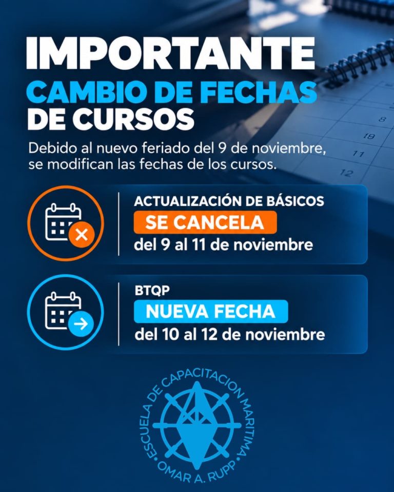 IMPORTANTE | CAMBIO DE FECHAS
